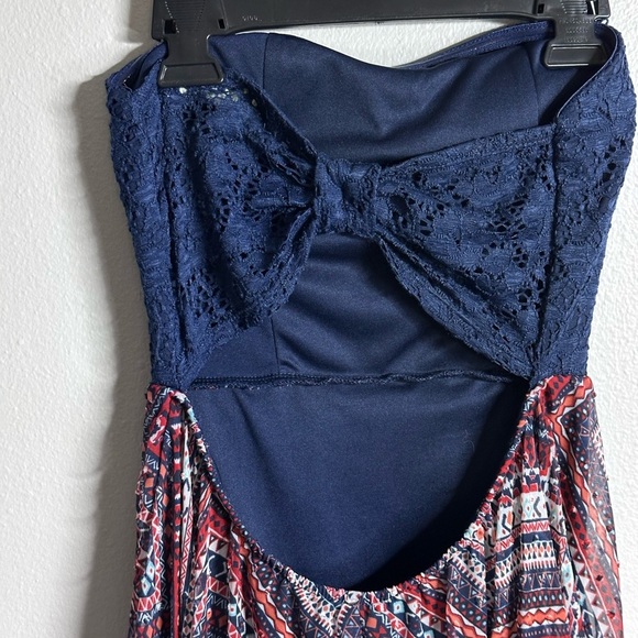 Almost famous Women Blue Strapless Dress size small - Picture 5 of 8